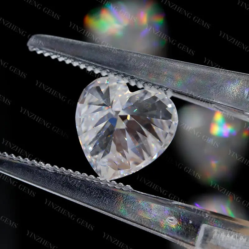 6A Grade Heart Shape D Color Moissanita