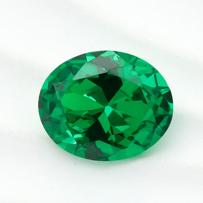 Flame Melted Lab Grown Tsavorite Oval Shape