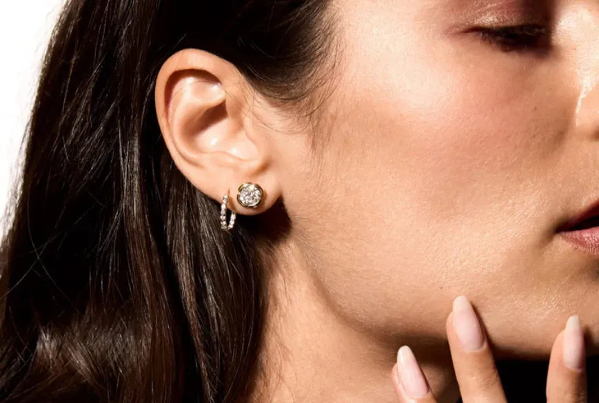 Dainty Minimalist 1CT Moissanite Stud Earrings