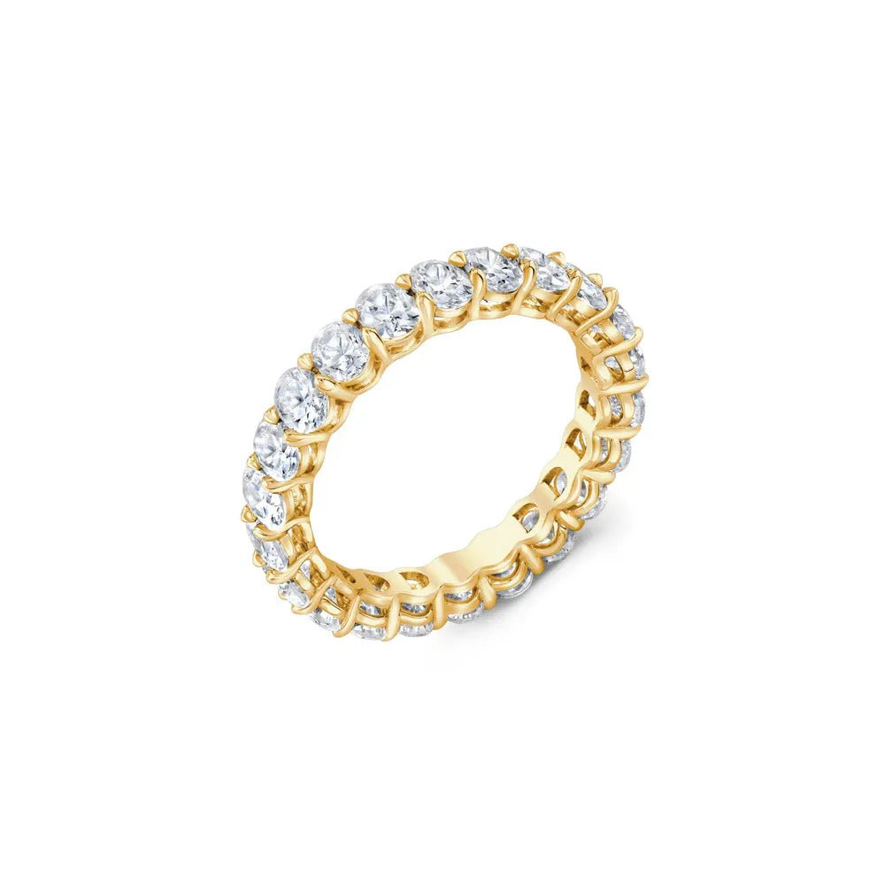 10pt 15pt 30pt 50pt Full Pave Stackable Band Ring|Light Luxury Dainty S925 Sterling Silver Moissanite Ring