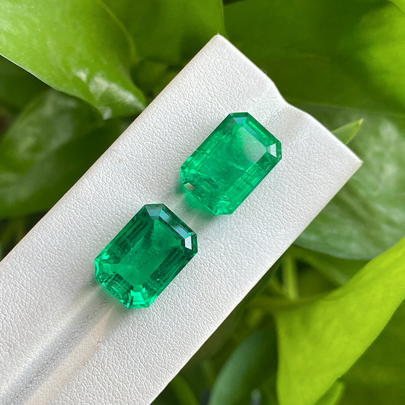 Lab Grown Zambian Emerald Emerald Cut