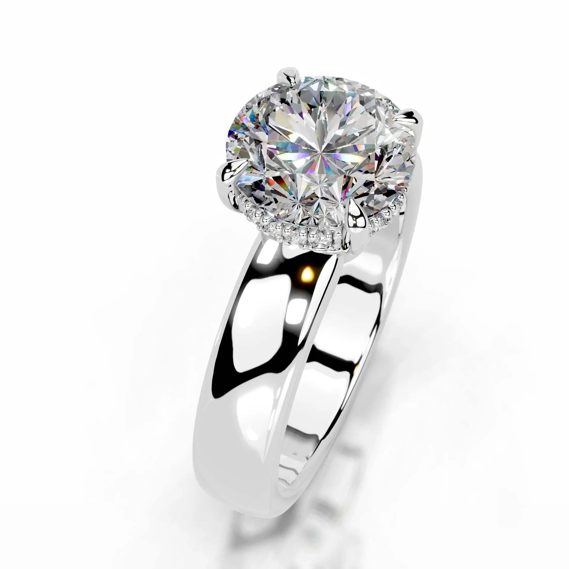 Luxury Wide Band 2CT Moissanite Wedding Ring| S925 Sterling Silver Plated 18K Gold Elegant Daily Jewelry