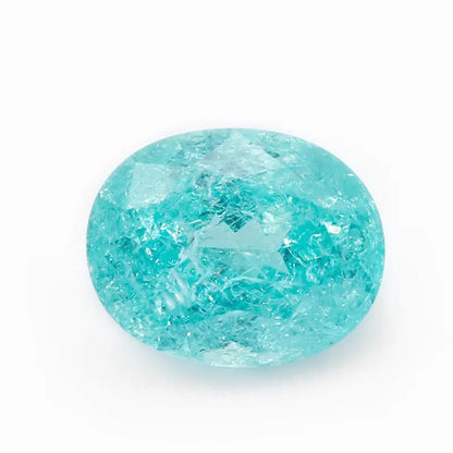 Czochralski Lab Grown Crushed Ice Paraiba Ova Shape