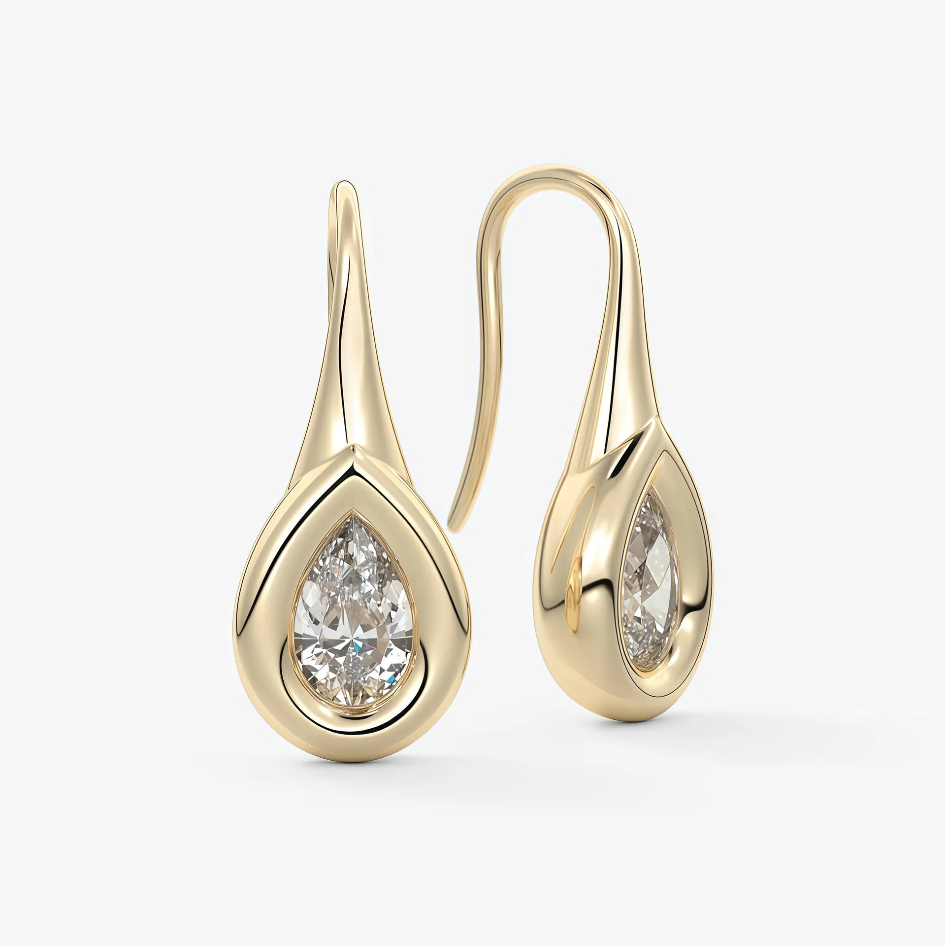 Fashion 1CT Moissanite Hook Earrings S925 Silver