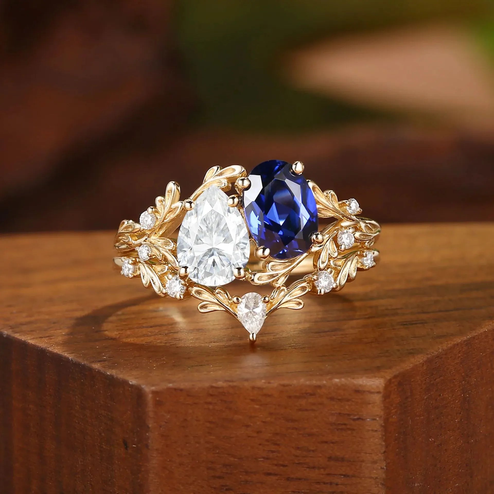 Dainty Floral Stackable Wedding Ring 3 Styles