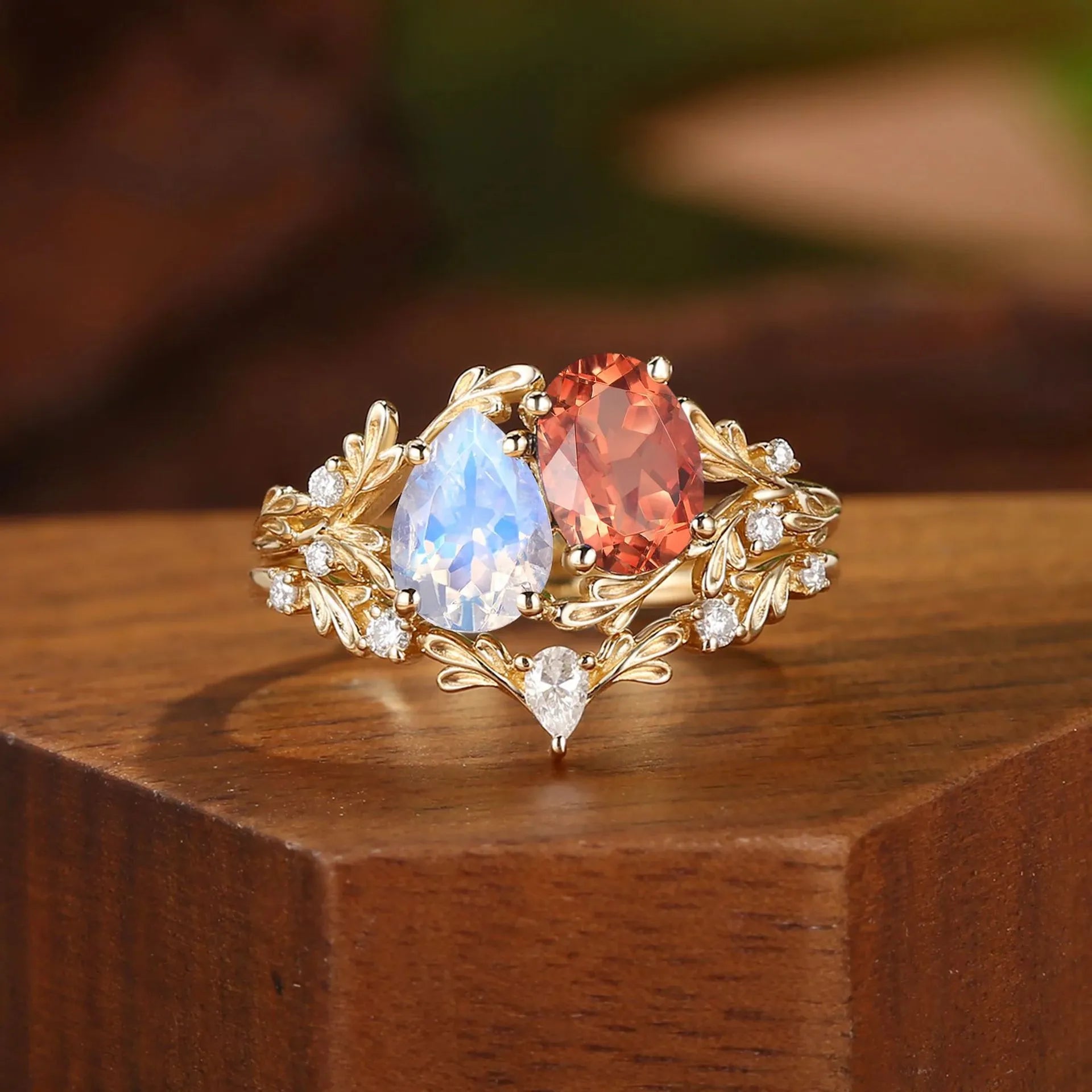 Dainty Floral Stackable Wedding Ring 3 Styles