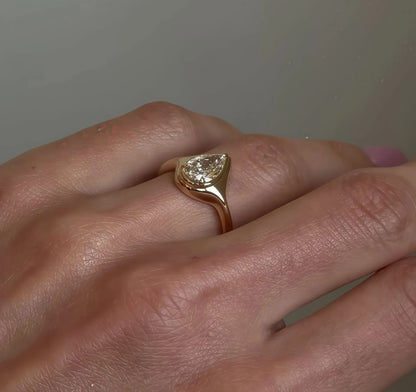Bestseller 1~2CT Bezel Set Moissanite Wedding Ring, 18K Gold Plated S925 Silver