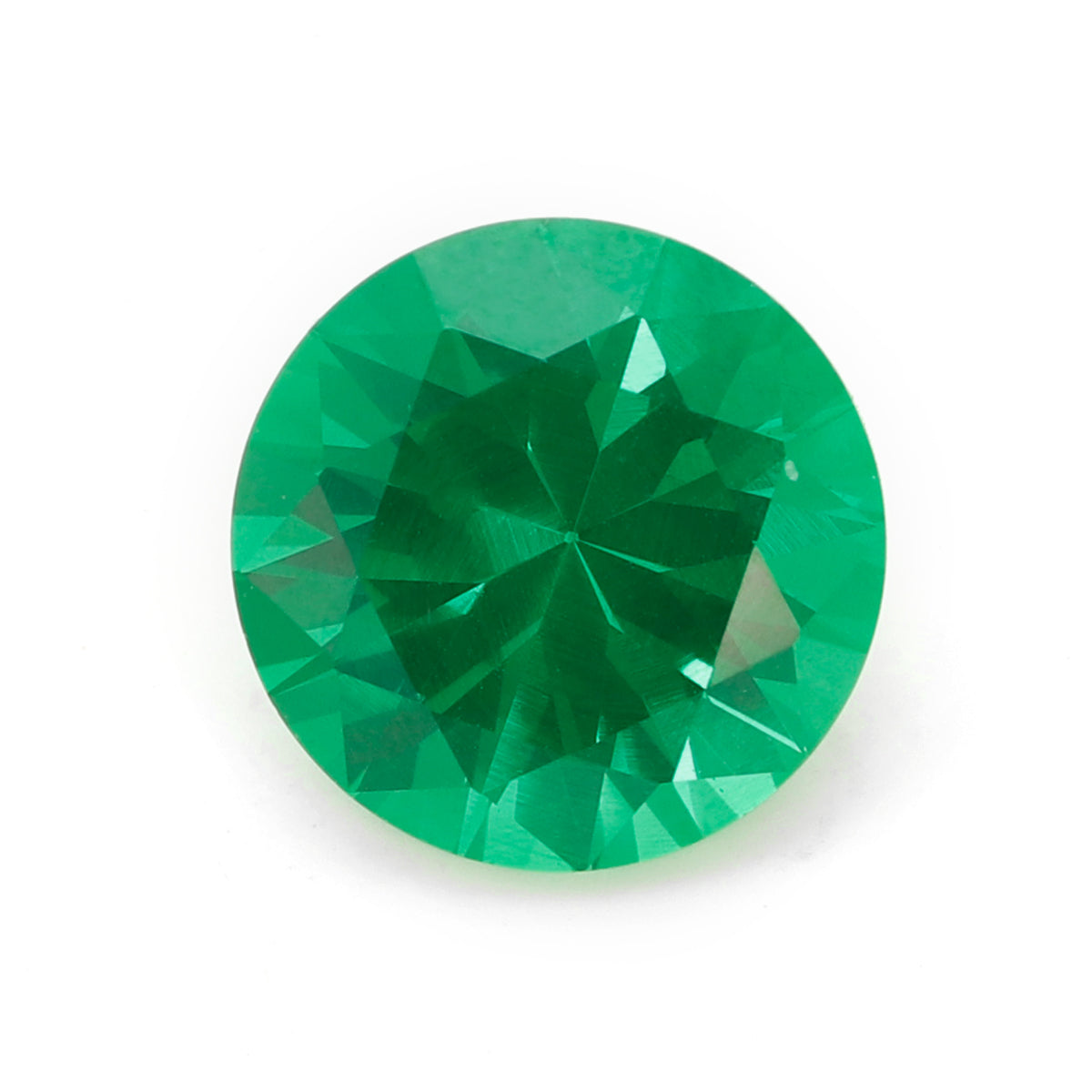 Flame Melted Lab Grown Tsavorite Round Shape