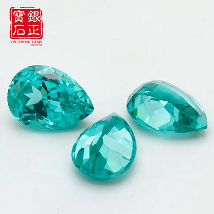 Flame Melted Paraiba Pear Shape