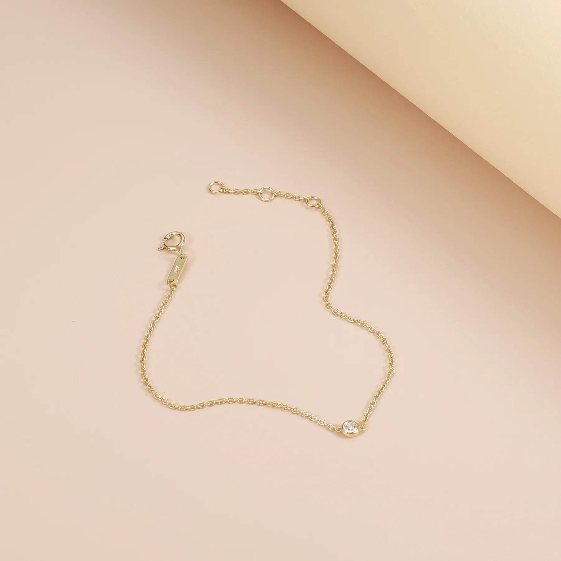 Lab Grown Diamond Bubble Bracelet| Single Stone Daily Wear