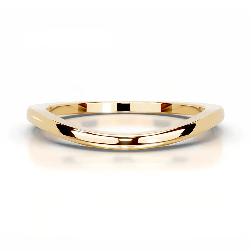 Minimalist Plain Band Moissanite Wedding Ring for Men