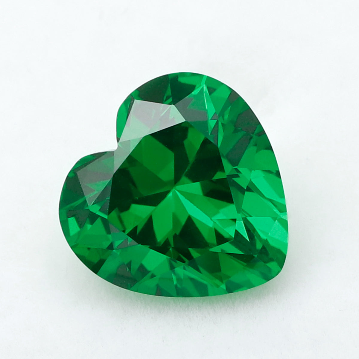 Precision Cut Lab Grown Tsavorite Heart Shape