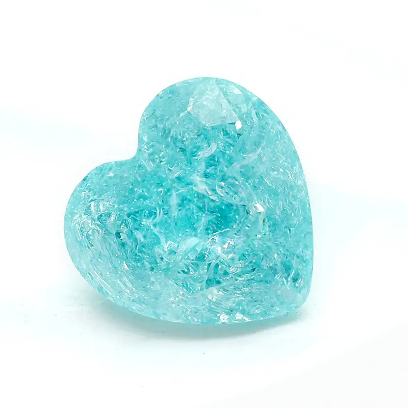 Czochralski Lab Grown Crushed Ice Paraiba Heart Shape