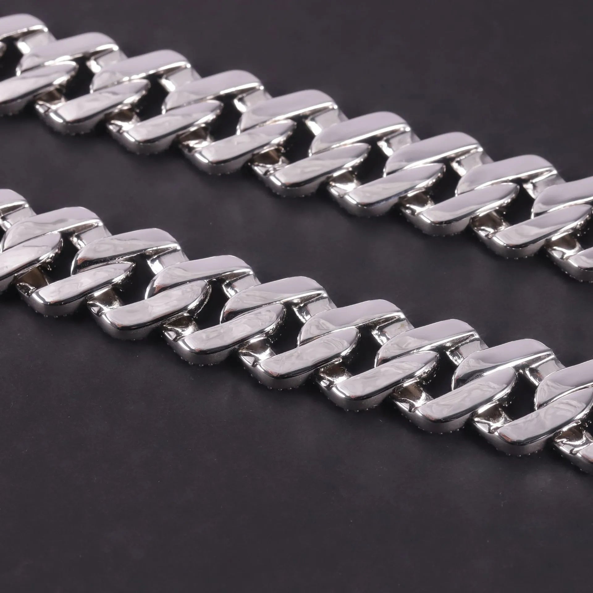 19mm Thick Diamond Paved Cuban Link Chain Necklace| Hip Hop Rhombic S925 Sterling Silver CZ Stone Necklace for Men