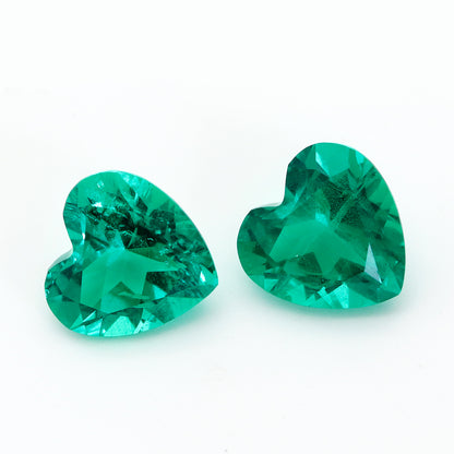 Lab Grown Colombian Emerald Heart Cut