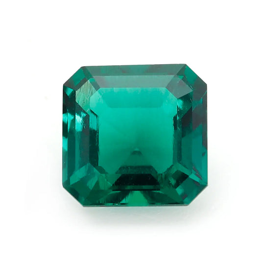 Hydrothermal Lab Zambian Emerald Asscher Cut