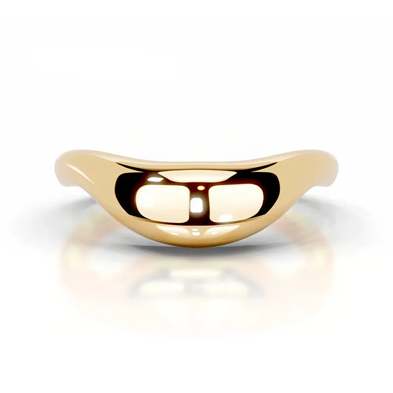 Minimalist Plain Band Moissanite Wedding Ring for Men