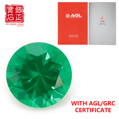 Flame Melted Lab Grown Tsavorite Round Shape