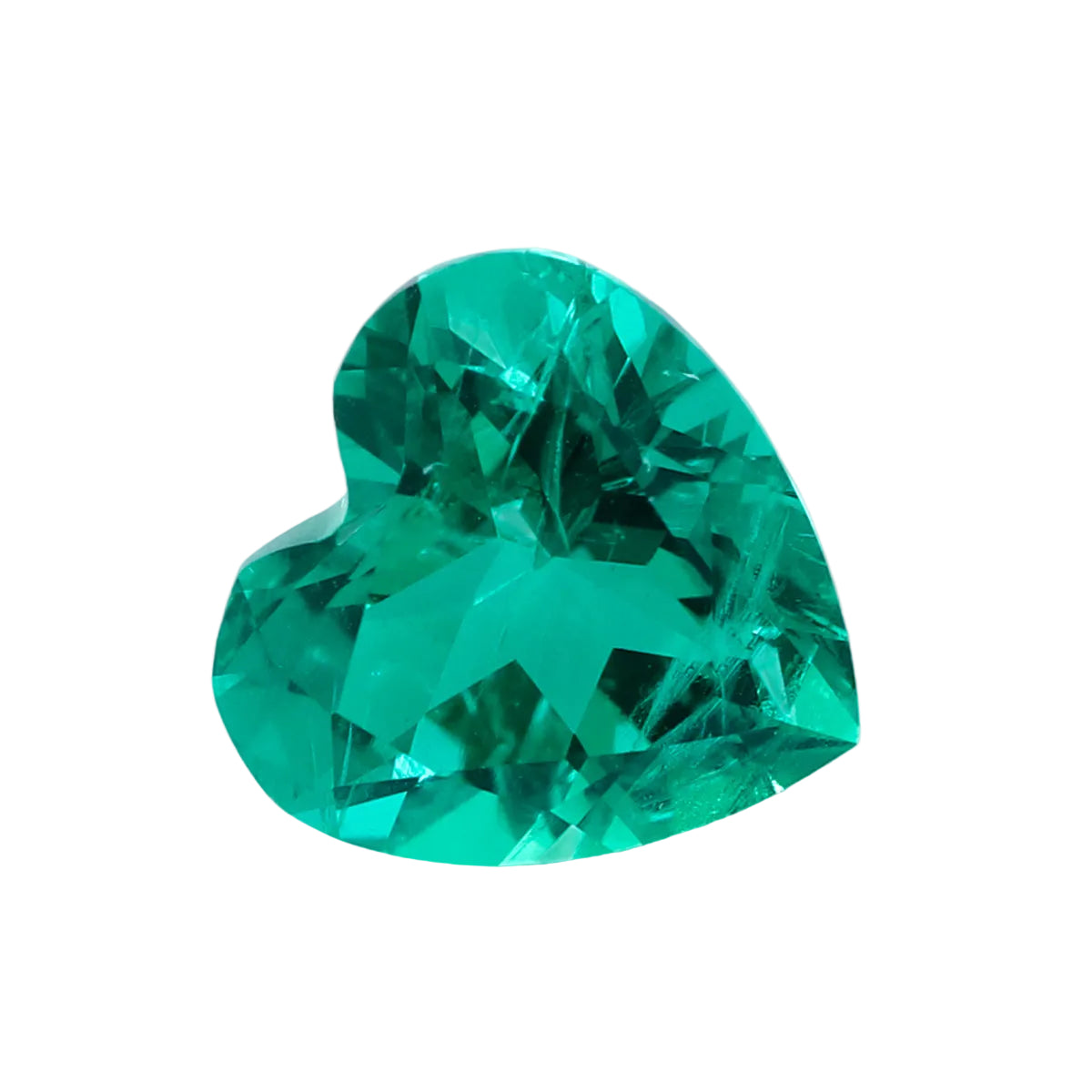 Lab Grown Colombian Emerald Heart Cut