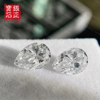 6A Grade Pear Shape D Color Moissanita