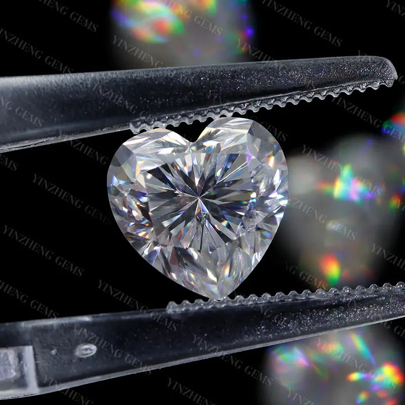 6A Grade Heart Shape D Color Moissanita