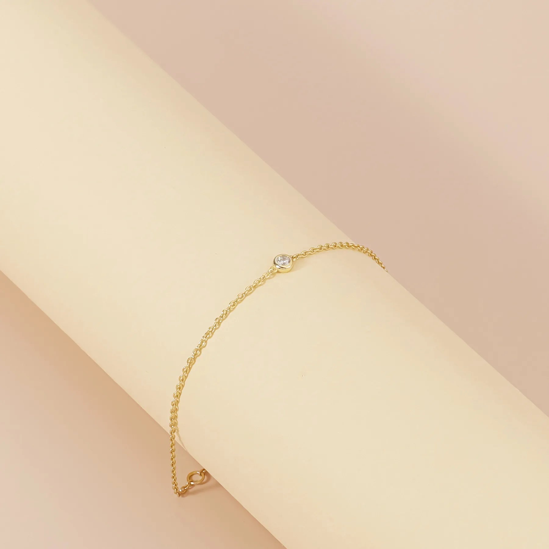 Lab Grown Diamond Bubble Bracelet| Single Stone Daily Wear