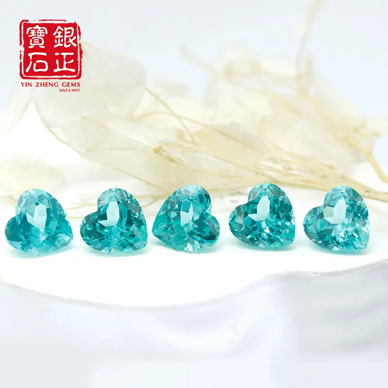 Flame Melted Paraiba Heart Shape