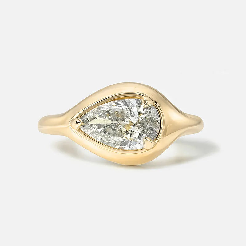 Bestseller 1~2CT Bezel Set Moissanite Wedding Ring, 18K Gold Plated S925 Silver