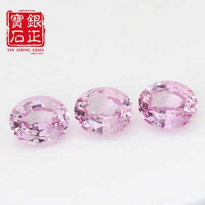 Flame Melted Morgan Pink Sapphire Color Oval shape