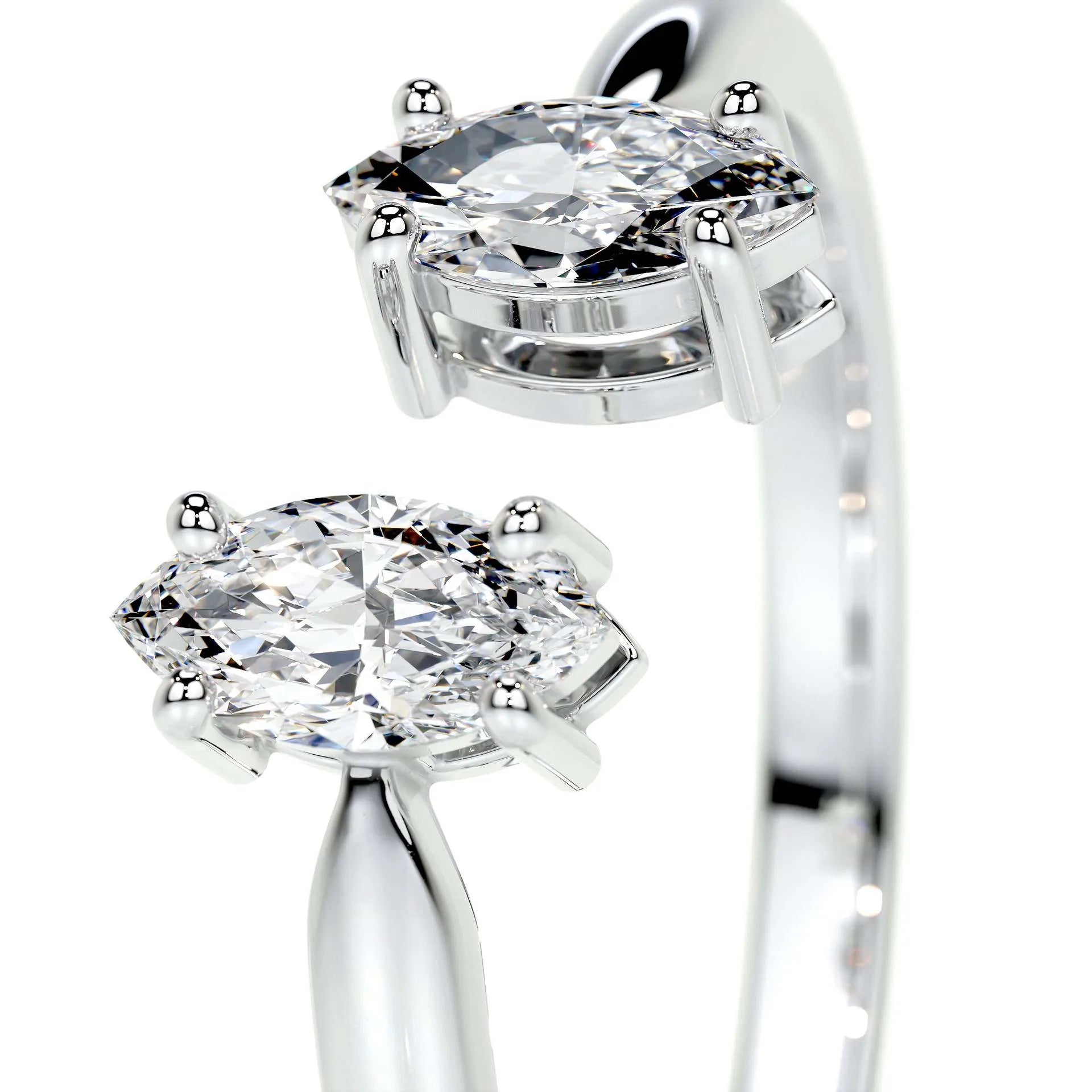 Split Shank Moissanite Gold Plated S925 Silver Ring