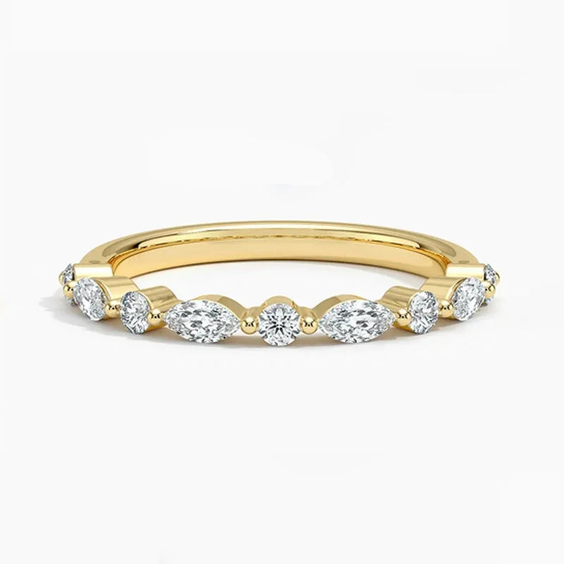 Unisex Stack Mini Lab Diamond Moissanite Rings Multi Wear