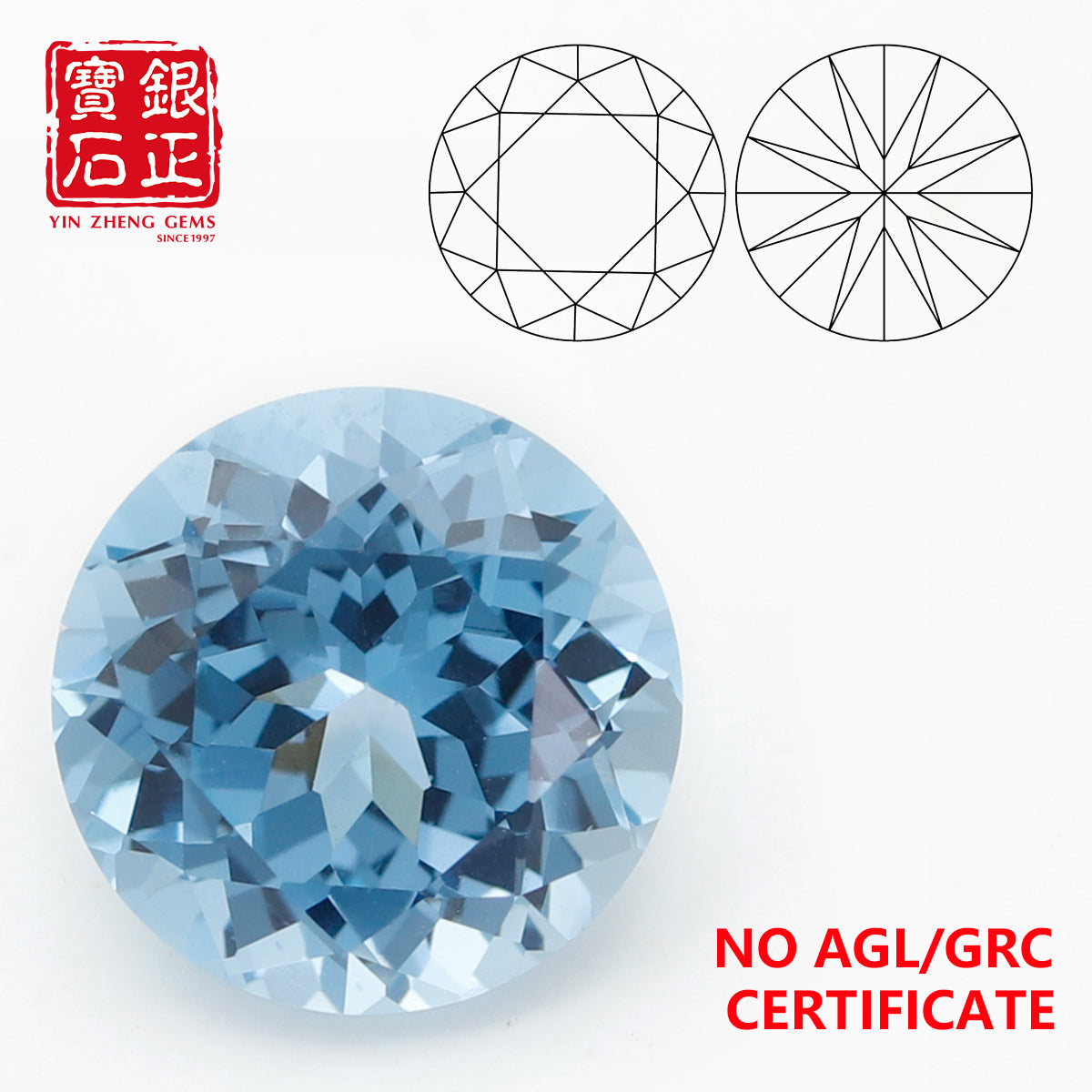 Precision Cut Exceptional Santa Maria Blue Spinel Round