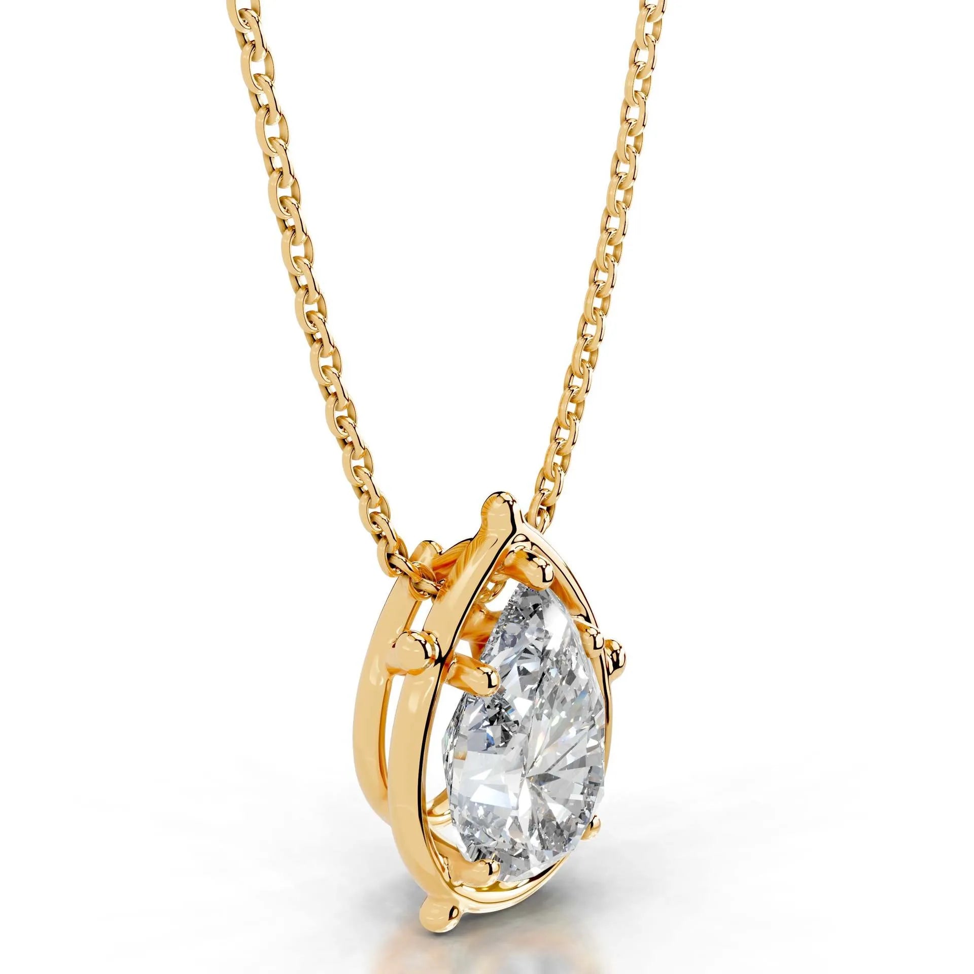 Minimalist 2CT Multi-Cut Moissanite Clavicle Necklace| S925 Silver Pendant With 6 Shapes Optional
