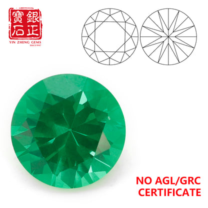 Flame Melted Lab Grown Tsavorite Round Shape