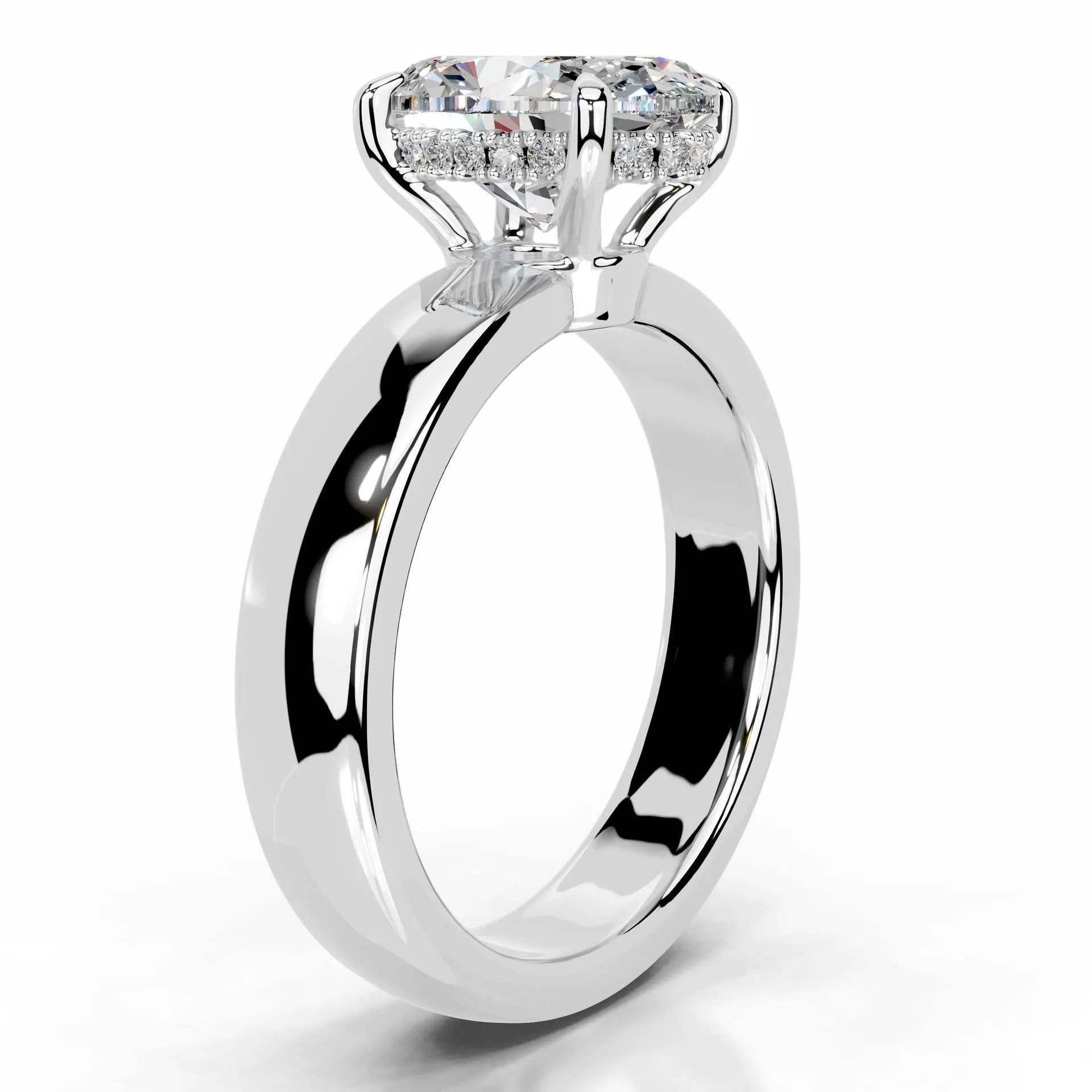 Luxury Wide Band 2CT Moissanite Wedding Ring| S925 Sterling Silver Plated 18K Gold Elegant Daily Jewelry