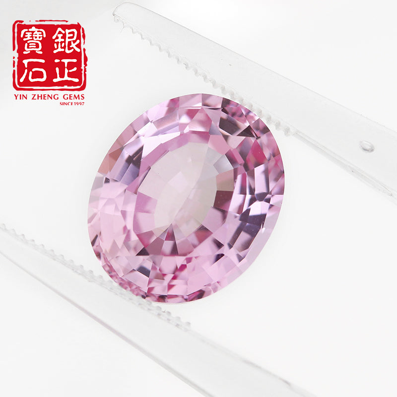 Flame Melted Morgan Pink Sapphire Color Oval shape
