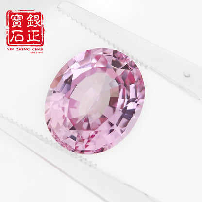 Flame Melted Morgan Pink Sapphire Color Oval shape