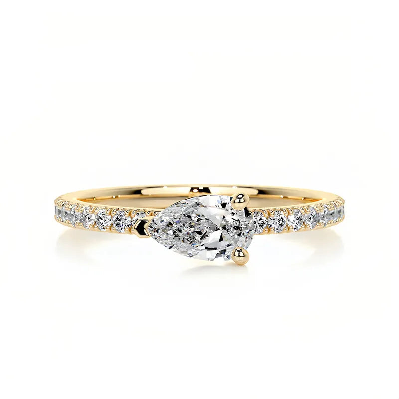Hot Selling Elegant Stackable Band Ring Set | Niche Light Luxury Fashion Gold Plated S925 Sterling Silver Moissanite Rings