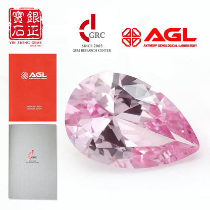 Flame Melted Morgan Pink Sapphire Pear Cut