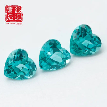 Flame Melted Paraiba Heart Shape