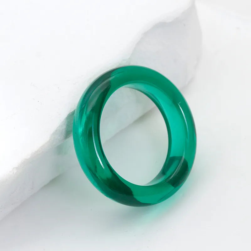 Multi-Color Faceted Moissanite Ring White & Green Moissanite Fashion Band| Customizable Gemstone Jewelry For Men Women