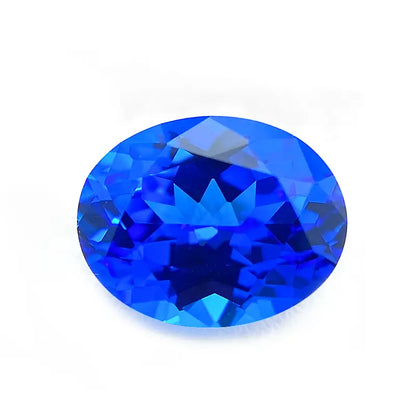 Flame Melted Cobalt spinel Oval Shape