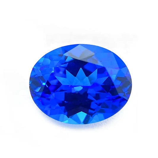 Flame Melted Cobalt spinel Oval Shape