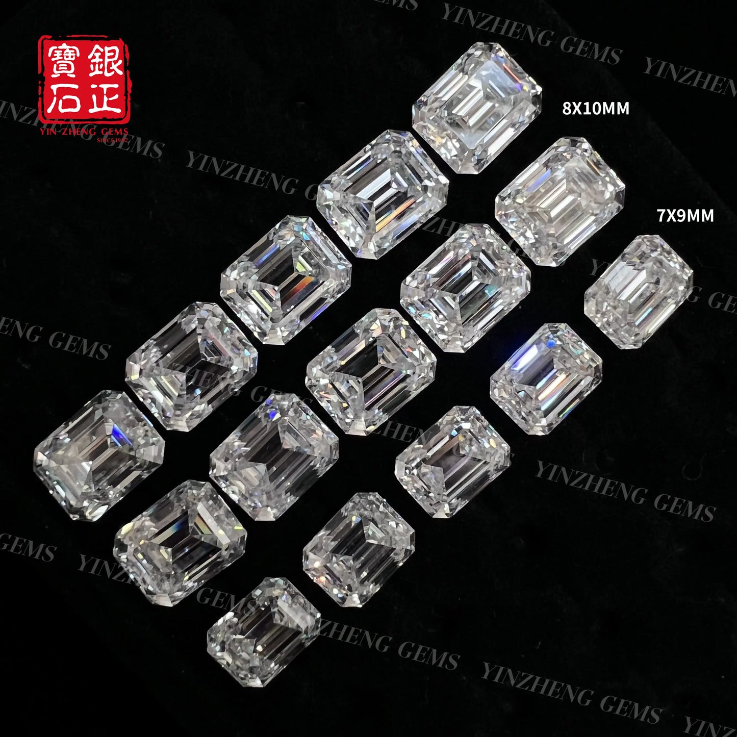 6A Grade Emerald Cut D Color Moissanita