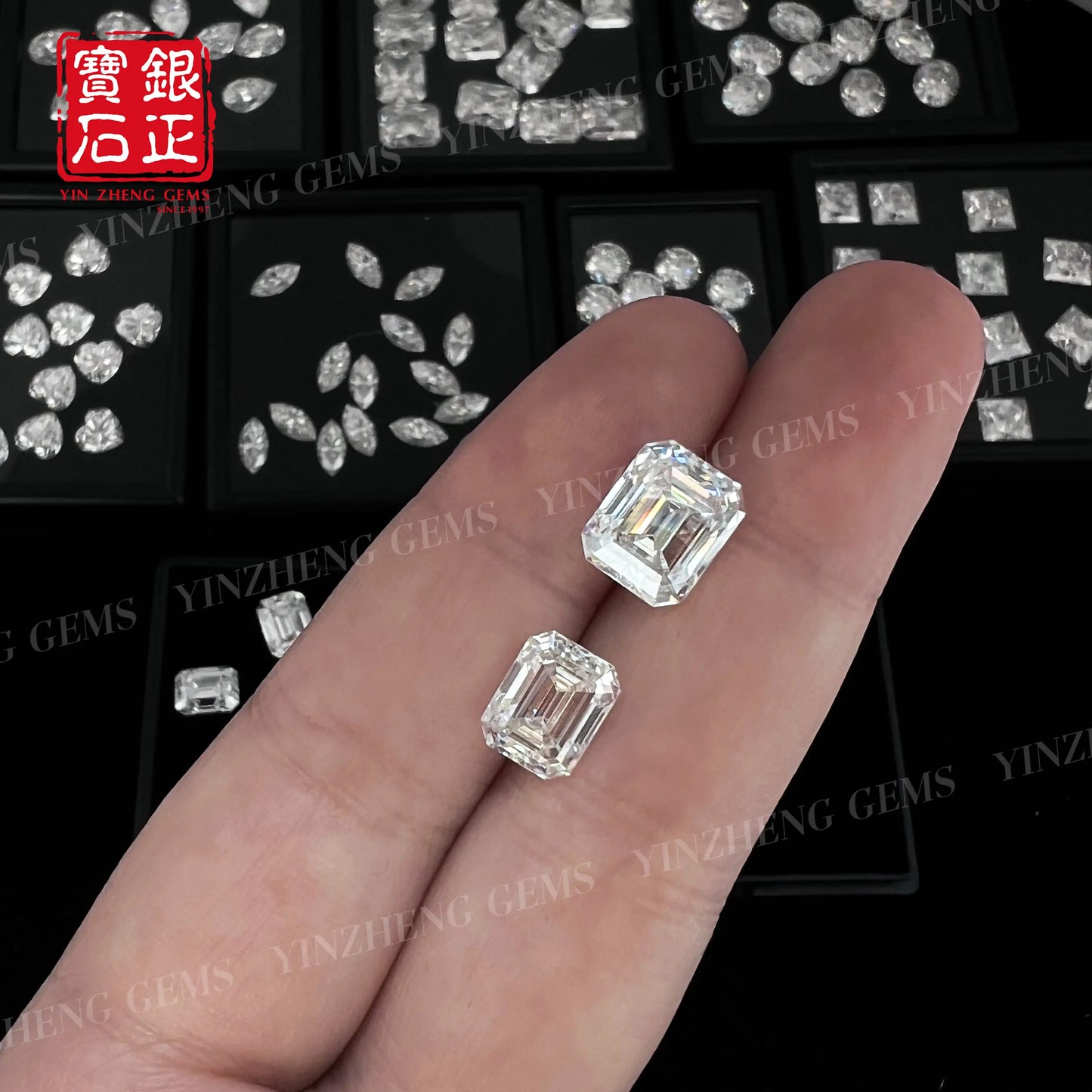 6A Grade Emerald Cut D Color Moissanita