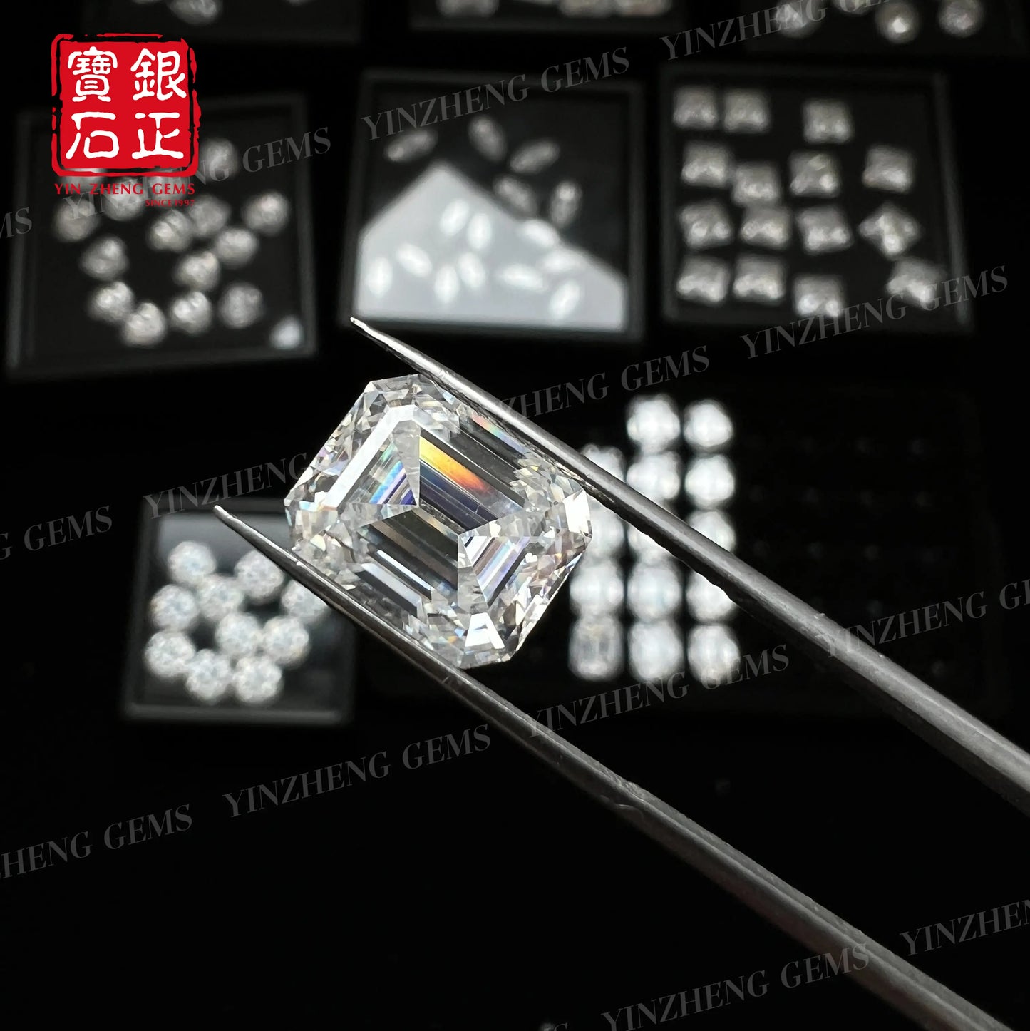 6A Grade Emerald Cut D Color Moissanita