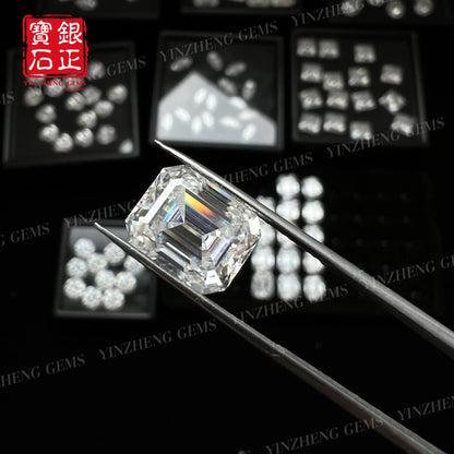 6A Grade Emerald Cut D Color Moissanita