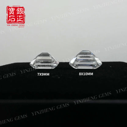6A Grade Emerald Cut D Color Moissanita