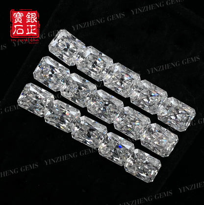 6A Grade Radiant Shape D Color Moissanita