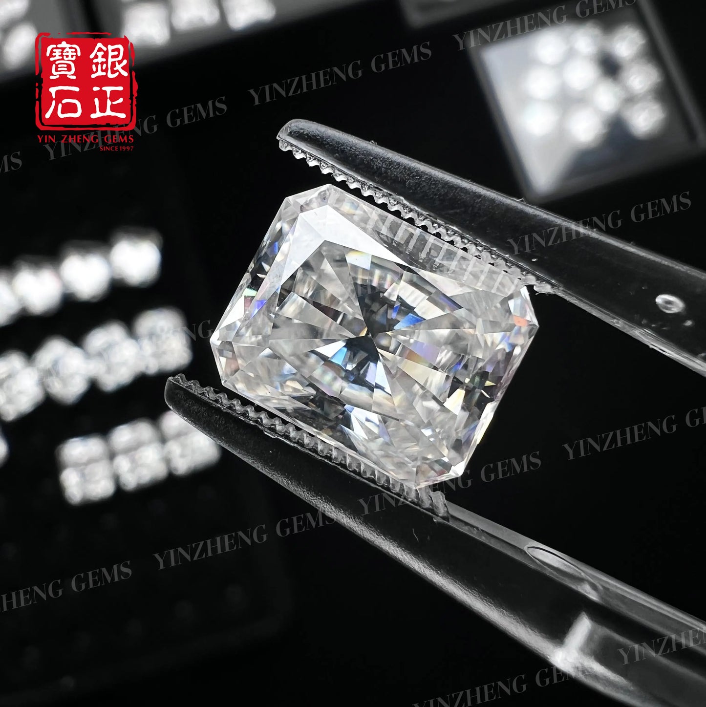 6A Grade Radiant Shape D Color Moissanita